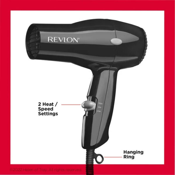 Revlon 1875W Compact Hair Dryer, Black